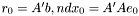 $ r_0 = A^{\prime}b, ndx_0=A^{\prime}Ae_0$