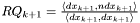 $ RQ_{k+1}=\frac{\langle dx_{k+1},ndx_{k+1}\rangle} {\langle dx_{k+1},dx_{k+1}\rangle}$